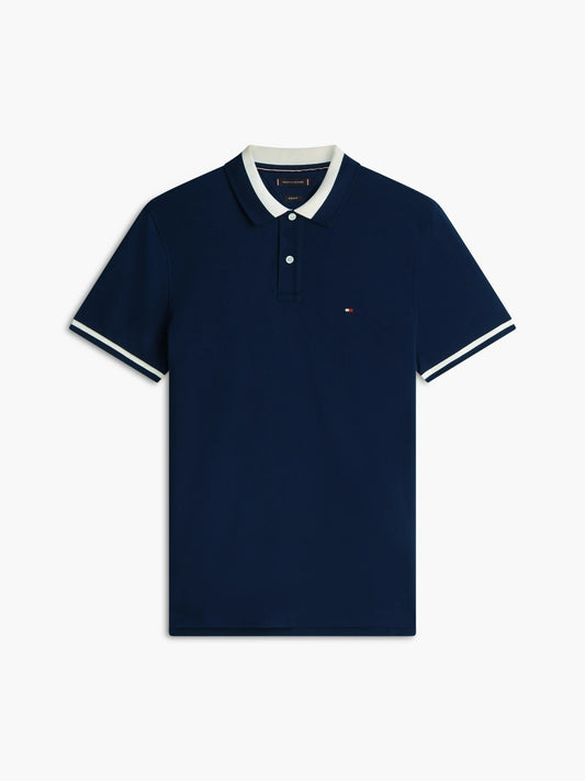 Tommy Hilfiger Regular Fit Colour-Blocked Collar Polo Shirt - Blue-CARBON NAVY 1778494032_0627_019077_CARBON_NAVY_alternate