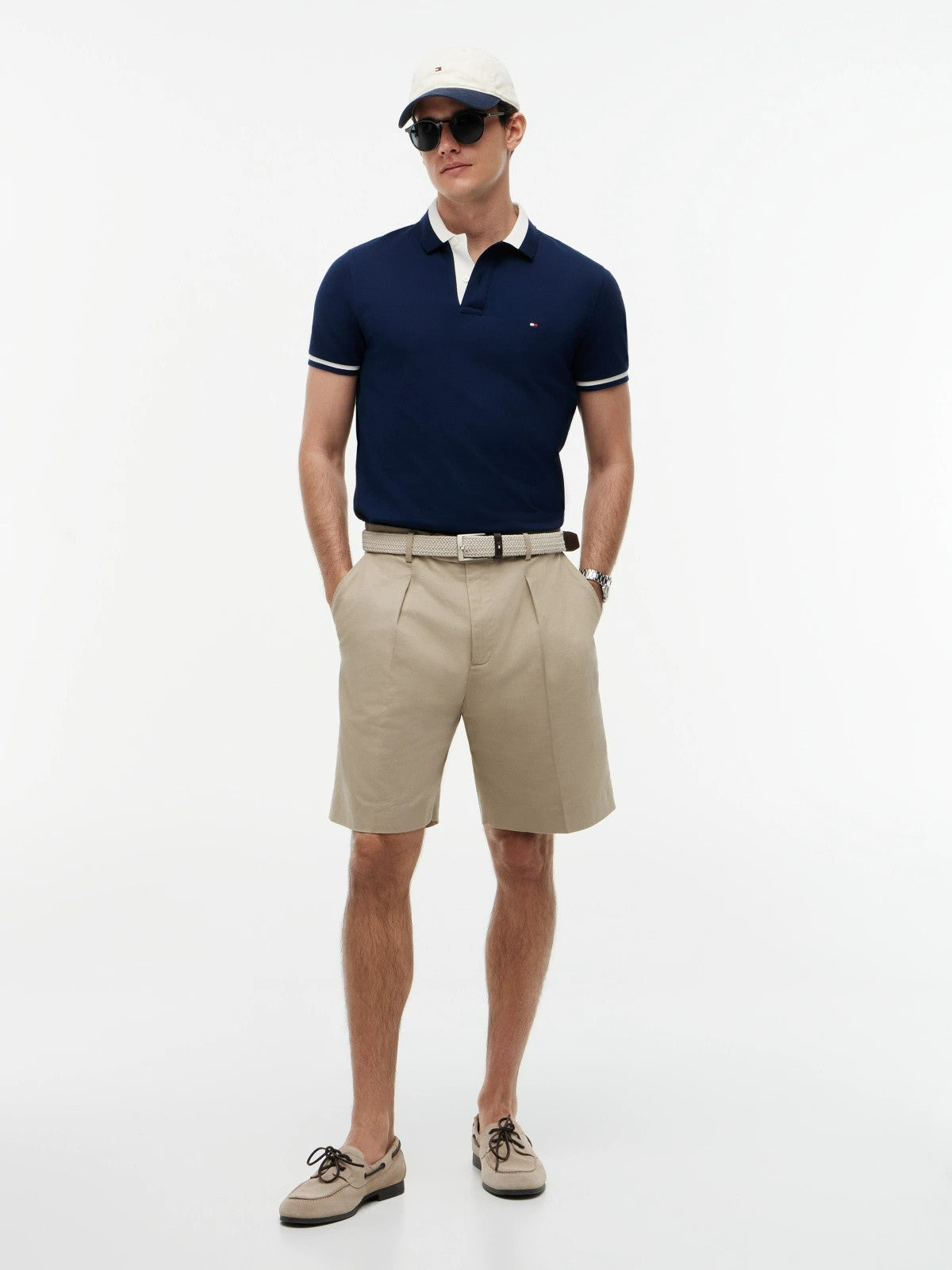 Tommy Hilfiger Regular Fit Colour-Blocked Collar Polo Shirt - Blue-CARBON NAVY 1778494032_8295_019077_CARBON_NAVY_alternate