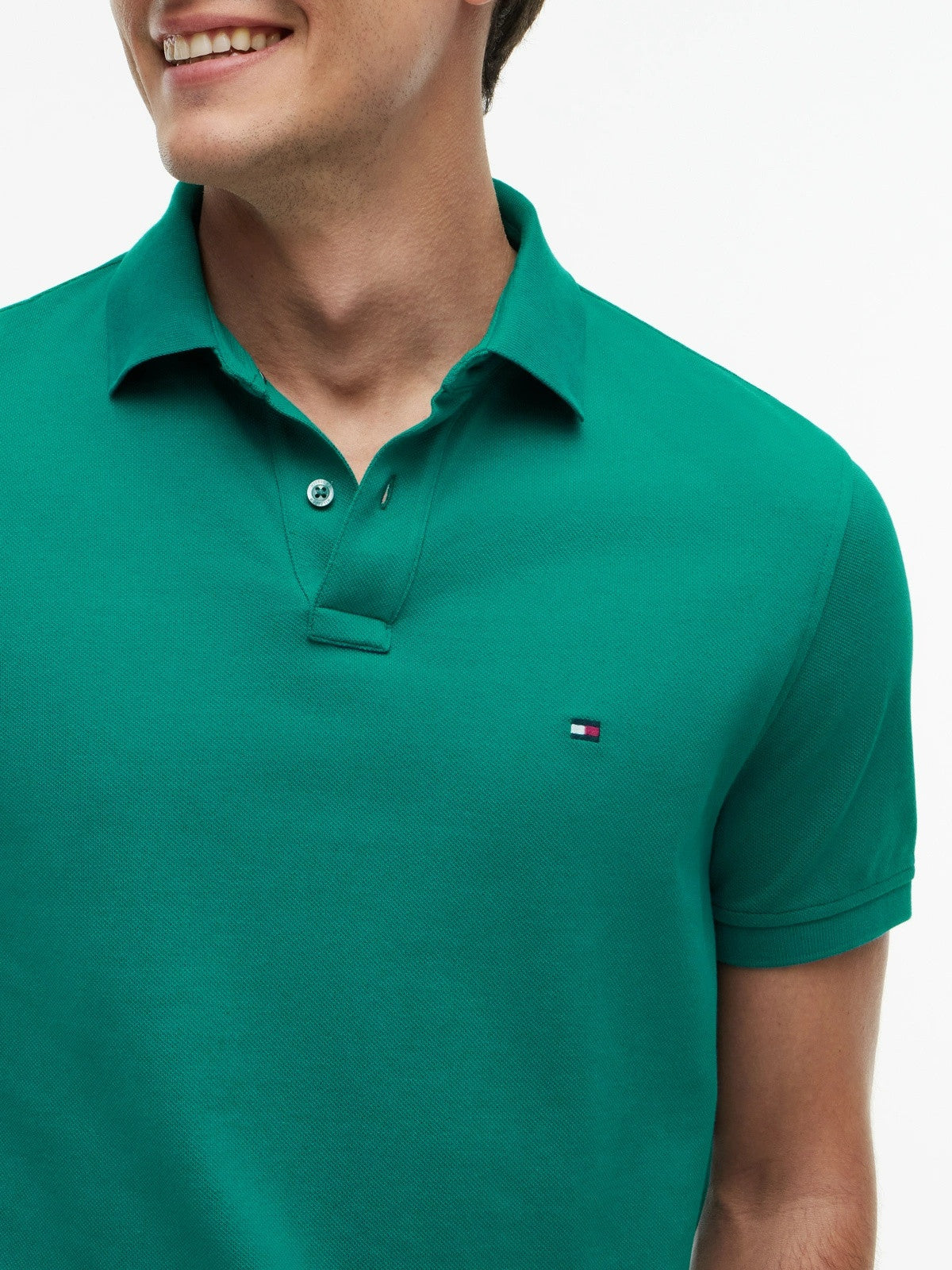 Tommy Hilfiger 1985 Regular Fit Pique Polo Shirt-GREEN 1778494288_3708_019076_GREEN_alternate