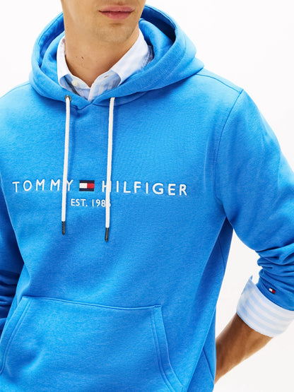 Tommy Hilfiger Logo Embroidery Fleece Hoodie - Sky Blue 1778495063_2511_019072_BLUE