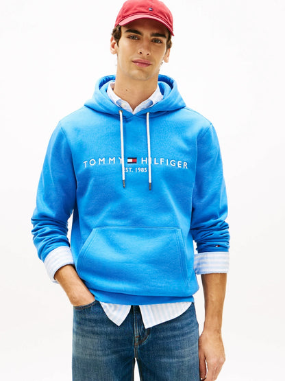 Tommy Hilfiger Logo Embroidery Fleece Hoodie - Sky Blue 1778495072_8893_019072_BLUE_alternate