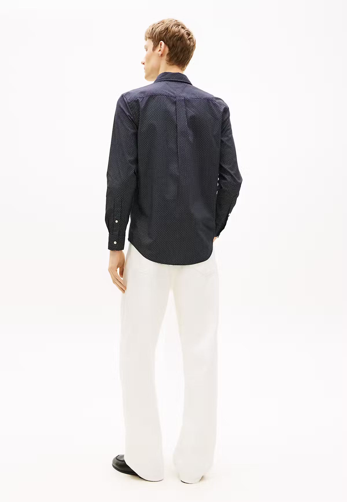 Tommy Hilfiger Flex Poplin Fake Solid Slim Fit Shirt-NAVY 1778495620_9122_019071_NAVY_alternate