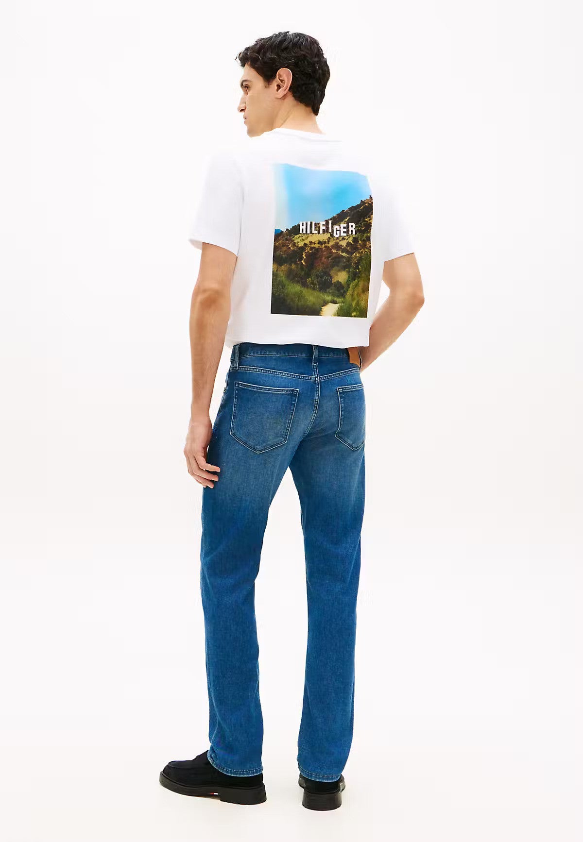 Tommy Hilfiger Denton Luxe Slim Straight Indigo Jeans - fabric