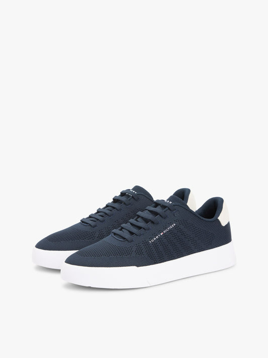 Tommy Hilfiger Logo Knit Court Trainers - Desert Sky-DESERT SKY 1778585795_8852_019068_DESERT_SKY