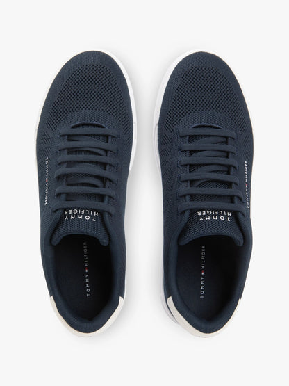 Tommy Hilfiger Logo Knit Court Trainers - Desert Sky-DESERT SKY 1778585816_7169_019068_DESERT_SKY_alternate