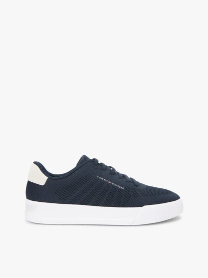 Tommy Hilfiger Logo Knit Court Trainers - Desert Sky-DESERT SKY 1778585816_9968_019068_DESERT_SKY_alternate