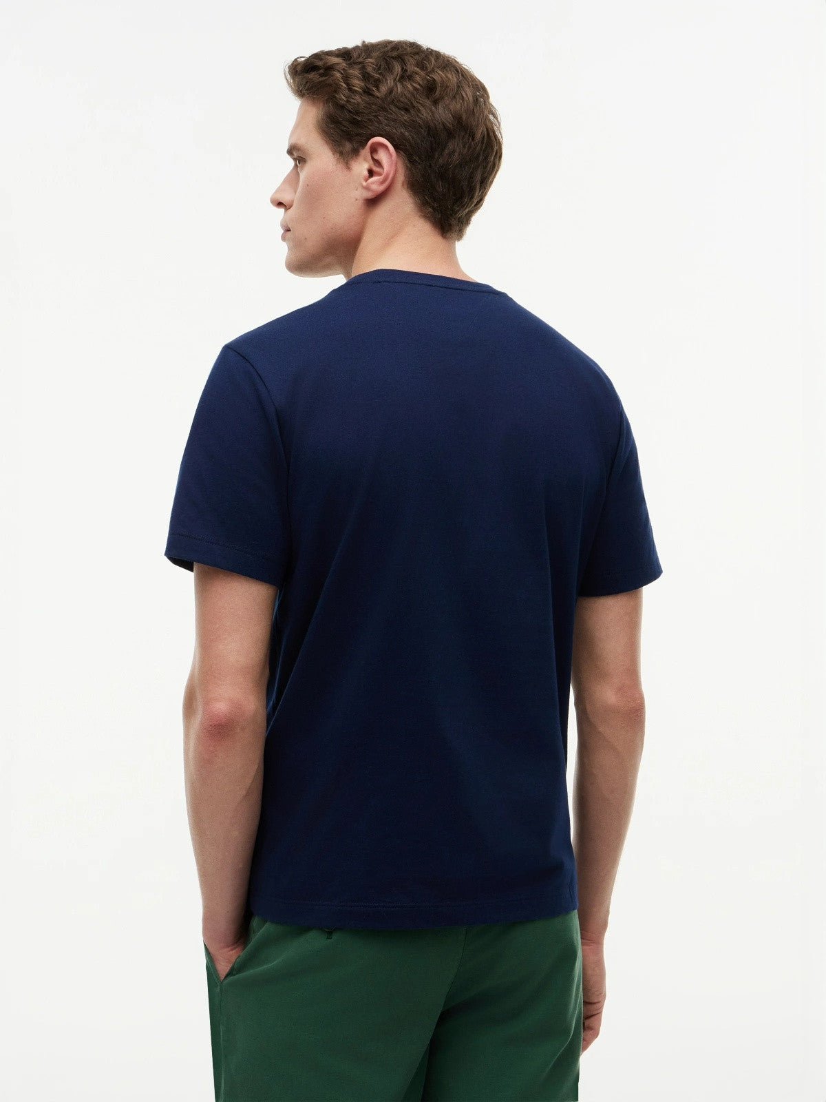 Tommy Hilfiger Flag Embroidery Jersey Crew Neck T-Shirt - Blue-CARBON NAVY 1778585993_0023_019067_CARBON_NAVY_alternate