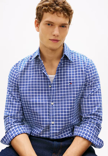 Tommy Hilfiger Heritage Oxford Check Regular Fit Shirt - Green/Blue Check-BLUE/YELLOW 1778586369_0253_019066_BLUEYELLOW