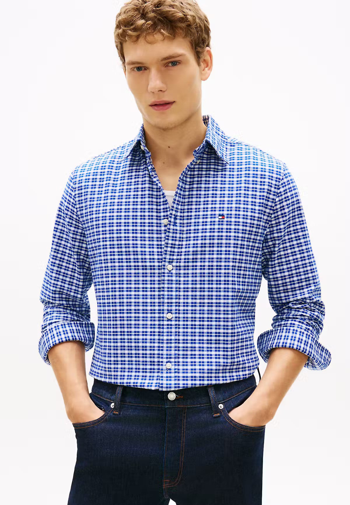 Tommy Hilfiger Heritage Oxford Check Regular Fit Shirt - Green/Blue Check-BLUE/YELLOW 1778586377_4029_019066_BLUEYELLOW_alternate