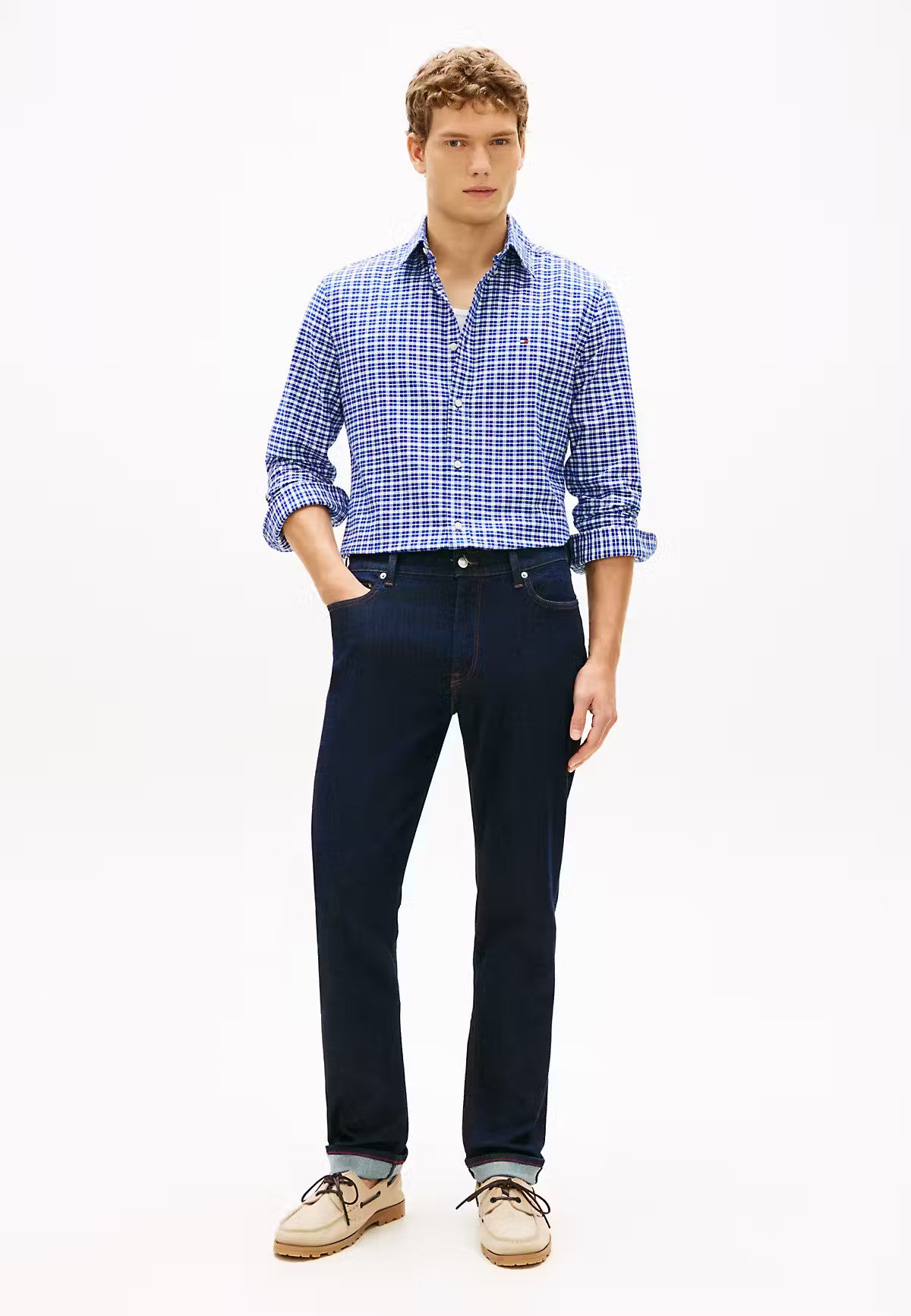 Tommy Hilfiger Heritage Oxford Check Regular Fit Shirt - Green/Blue Check-BLUE/YELLOW 1778586378_2918_019066_BLUEYELLOW_alternate