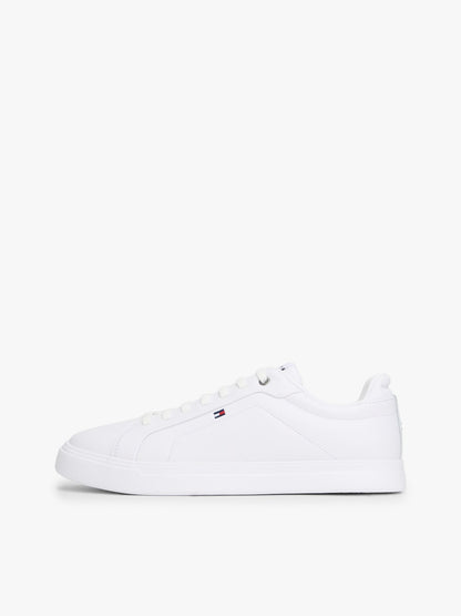 Tommy Hilfiger Hilfiger Icon Leather Court Trainers - White-WHITE 1778586538_9284_019065_WHITE_alternate