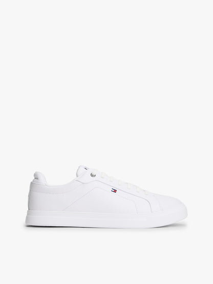 Tommy Hilfiger Hilfiger Icon Leather Court Trainers - White-WHITE 1778586540_3213_019065_WHITE_alternate