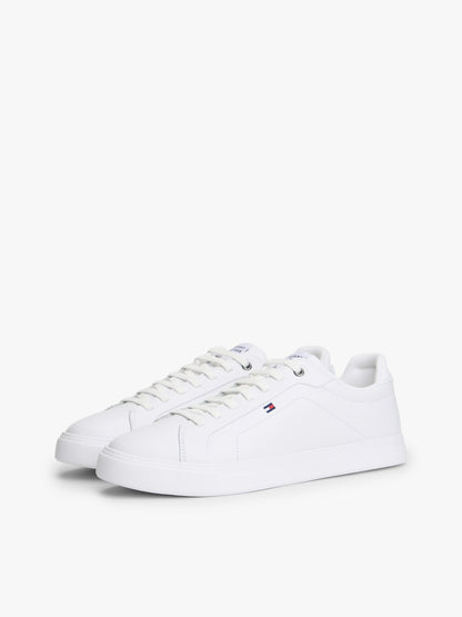 Tommy Hilfiger Hilfiger Icon Leather Court Trainers - White-WHITE 45 1778586552_4787_019065_WHITE