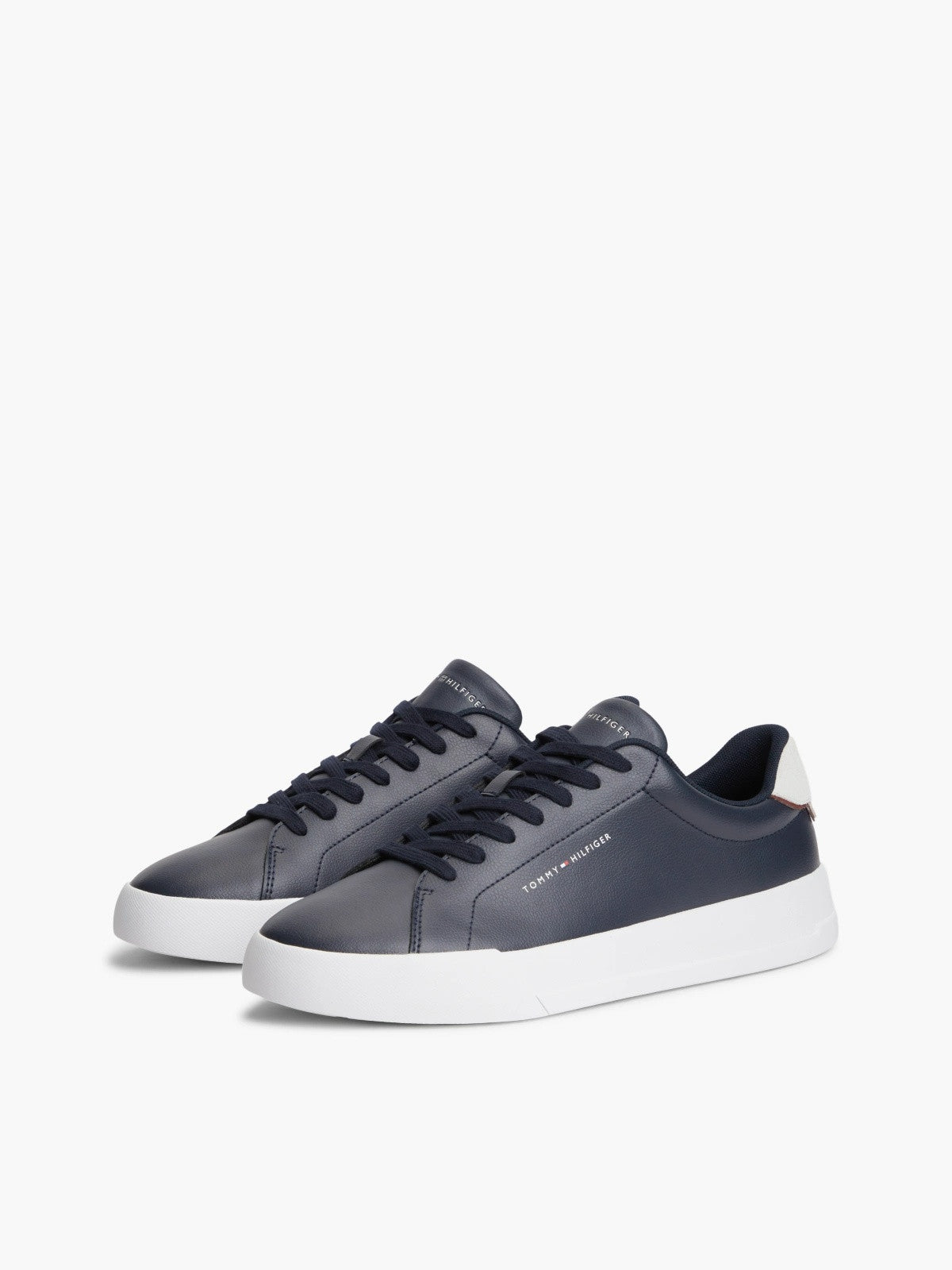 Tommy Hilfiger Logo Court Trainers With Leather - Desert Sky-DESERT SKY 43 1778587818_2817_019063_DESERT_SKY