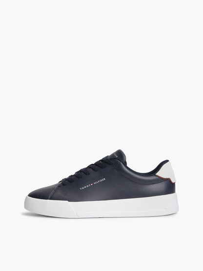 Tommy Hilfiger Logo Court Trainers With Leather - Desert Sky-DESERT SKY 1778587828_6255_019063_DESERT_SKY_alternate