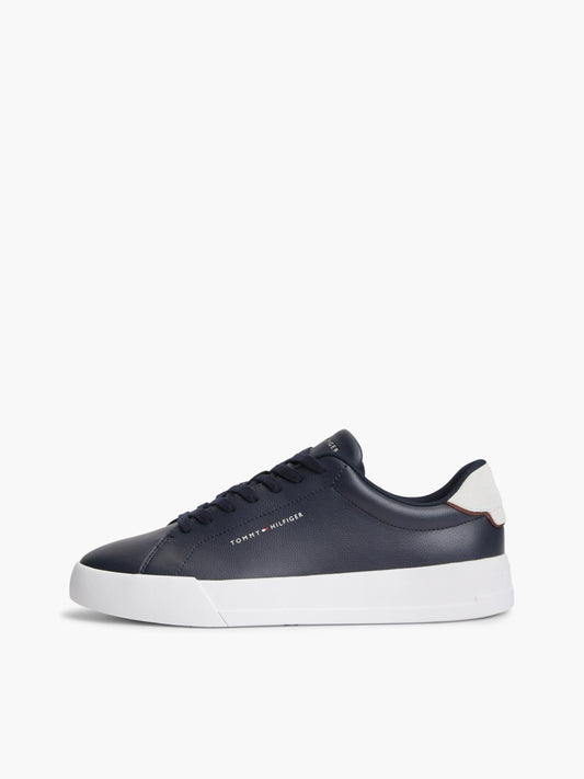 Tommy Hilfiger Logo Court Trainers With Leather - Desert Sky-DESERT SKY 1778587828_6255_019063_DESERT_SKY_alternate