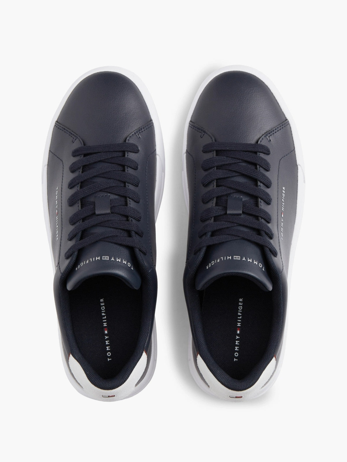 Tommy Hilfiger Logo Court Trainers With Leather - Desert Sky-DESERT SKY 1778587830_197_019063_DESERT_SKY_alternate
