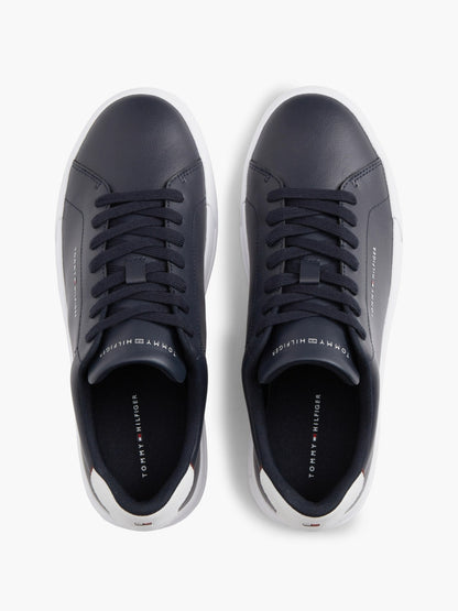 Tommy Hilfiger Logo Court Trainers With Leather - Desert Sky-DESERT SKY 1778587830_197_019063_DESERT_SKY_alternate