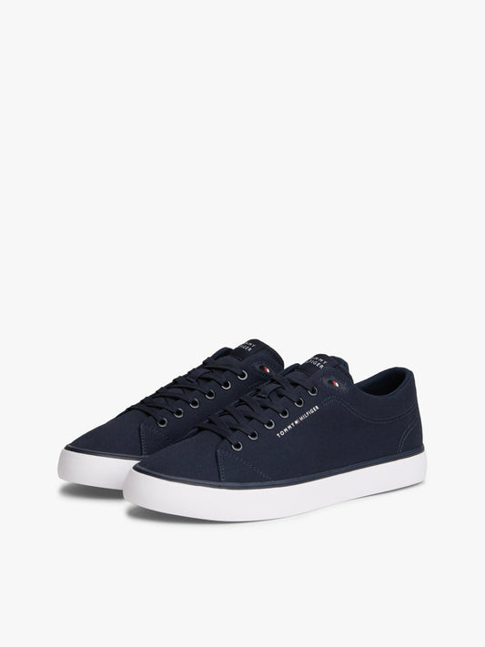 Tommy Hilfiger Logo Canvas Trainers - Desert Sky-DESERT SKY 44 1778588390_6003_019049_DESERT_SKY