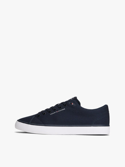 Tommy Hilfiger Logo Canvas Trainers - Desert Sky-DESERT SKY 1778588399_8635_019049_DESERT_SKY_alternate