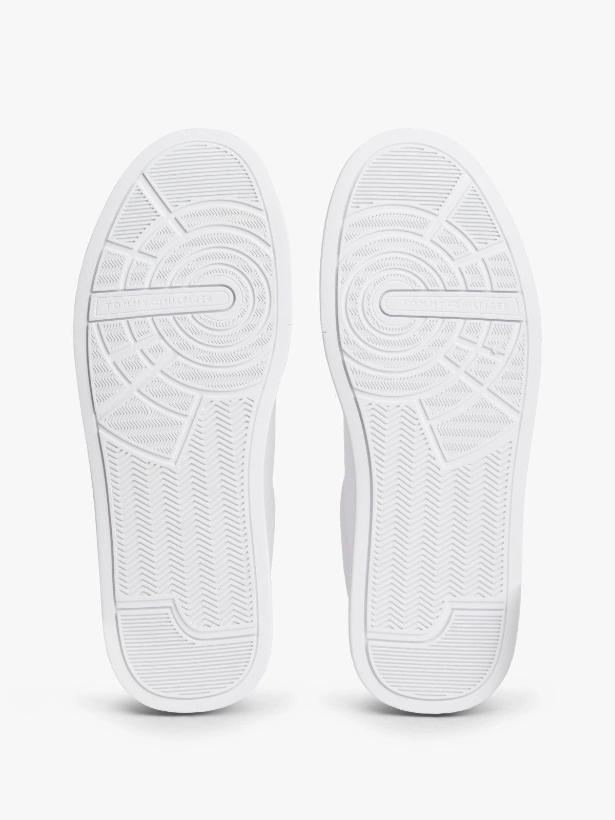 Tommy Hilfiger Logo Court Trainers With Leather - Ecru-WHITE 1778588553_9493_019048_WHITE_alternate