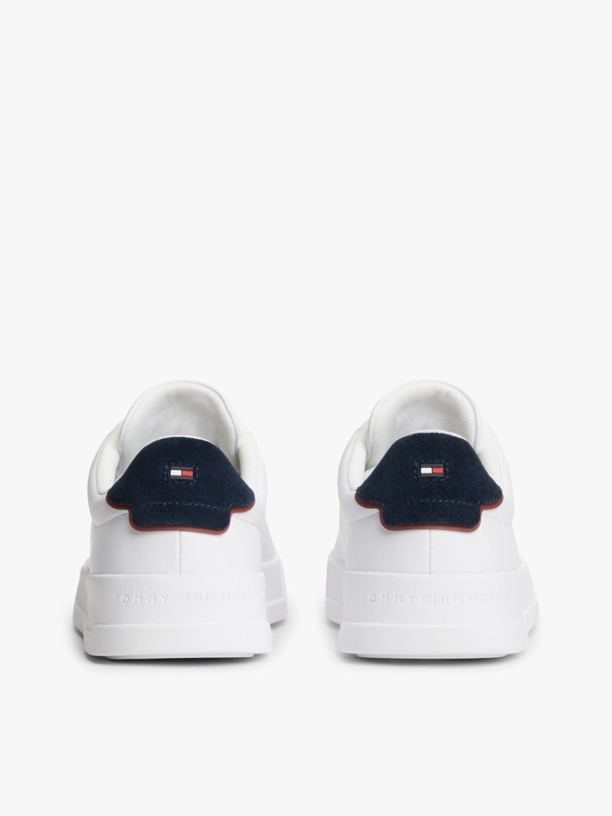Tommy Hilfiger Logo Court Trainers With Leather - Ecru-WHITE 1778588554_199_019048_WHITE_alternate