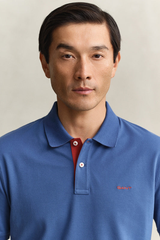 GANT Contrast Piqué Polo Shirt - Vintage Blue 1778831285_1299_018898_VINTAGE_BLUE_alternate