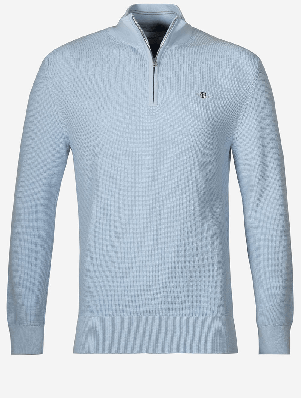 GANT Micro Textured Cotton Half-Zip Pullover - Fresh Blue 1778831741_5022_018871_LIGHT_BLUE_alternate