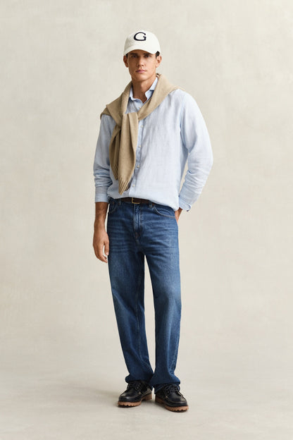 GANT European Flax Linen Shirt - Sky Blue-SKY 1778832244_436_018874_SKY_alternate