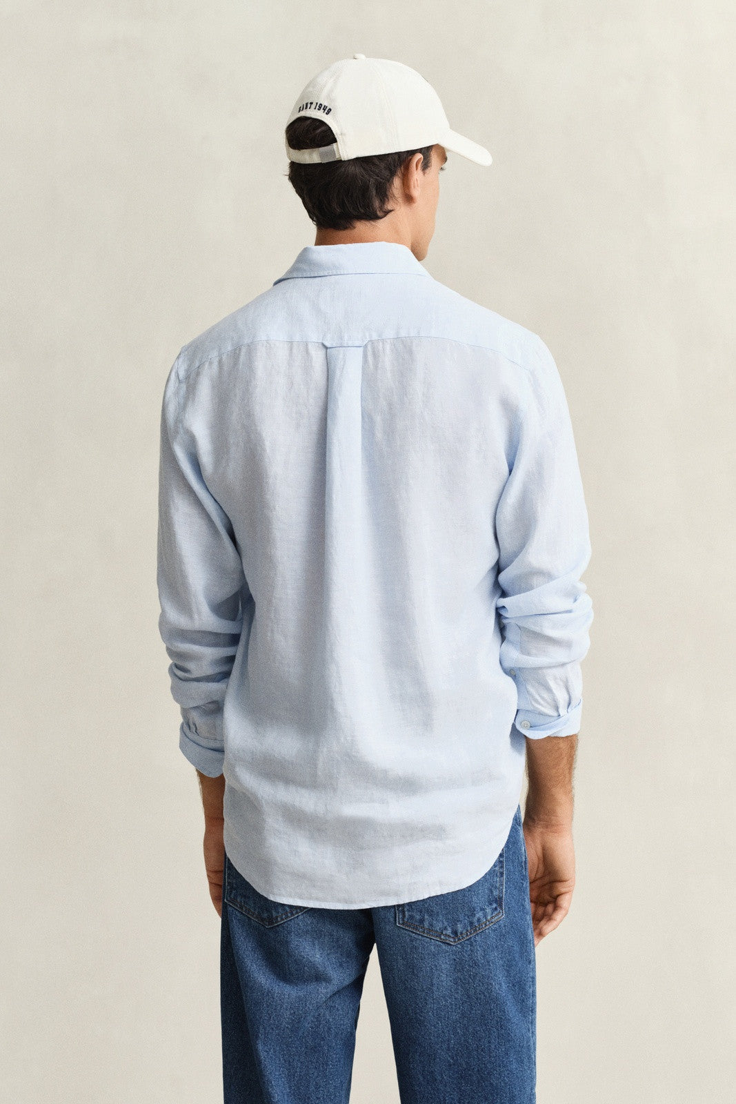 GANT European Flax Linen Shirt - Sky Blue-SKY 1778832245_2174_018874_SKY_alternate