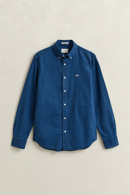 GANT Indigo Seersucker Regular Fit Shirt - Dark Indigo 1778832402_5457_018875_DARK_INDIGO_alternate