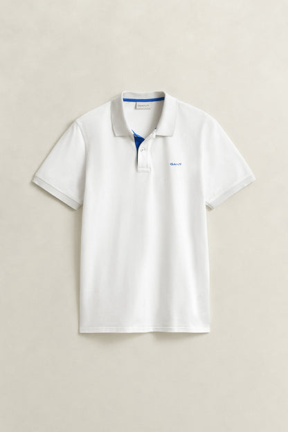 GANT Contrast Piqué Polo Shirt - Eggshell 1778833341_1676_018880_113_EGGSHELL_alternate