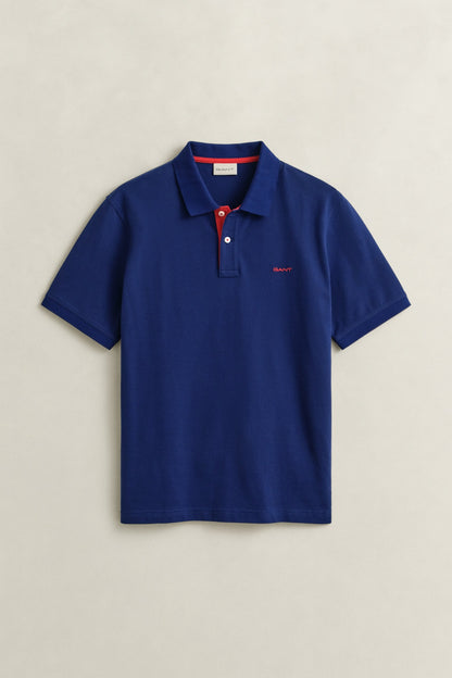GANT Contrast Piqué Polo Shirt - Rich Navy 1778833719_1661_018881_RICH_NAVY_alternate