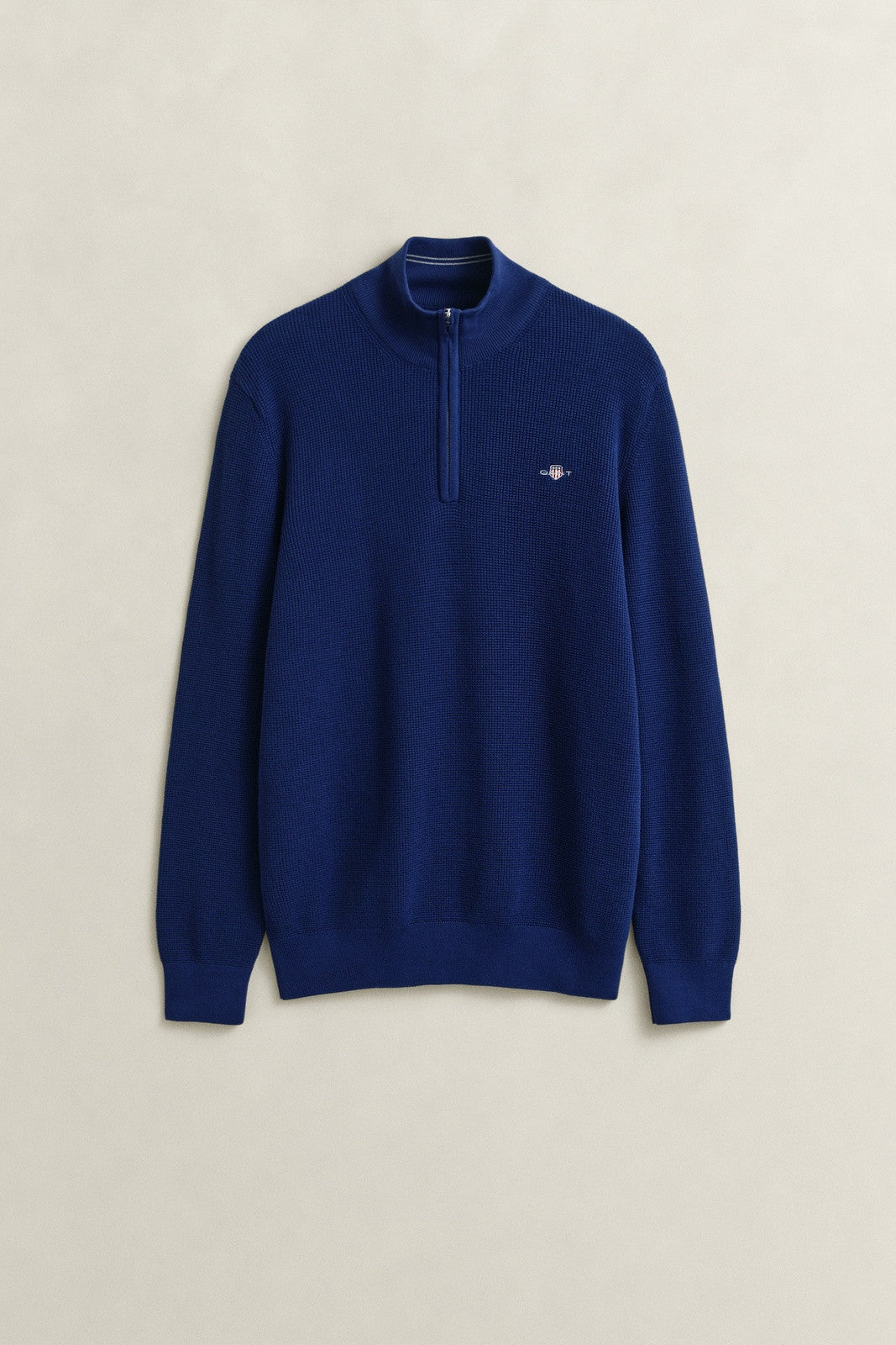 GANT Textured Organic Cotton Half-Zip Sweater - Rich Navy 1778834449_6868_018884_RICH_NAVY_alternate