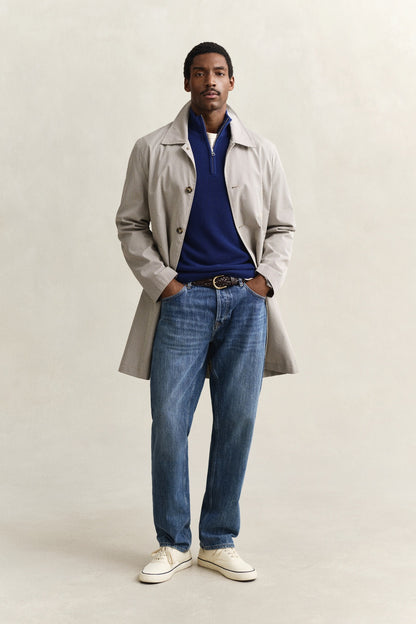 GANT Textured Organic Cotton Half-Zip Sweater - Rich Navy 1778834450_1935_018884_RICH_NAVY_alternate