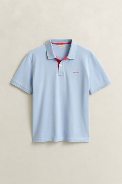 GANT Contrast Piqué Polo Shirt - Fresh Blue-LIGHT BLUE 1779090577_7214_018897_LIGHT_BLUE_alternate