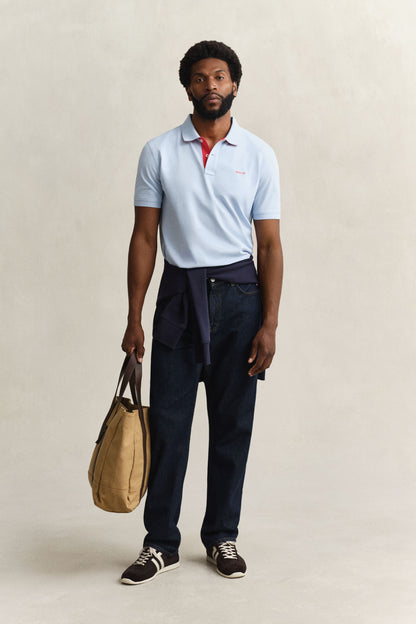 GANT Contrast Piqué Polo Shirt - Fresh Blue-LIGHT BLUE 1779090578_3613_018897_LIGHT_BLUE_alternate