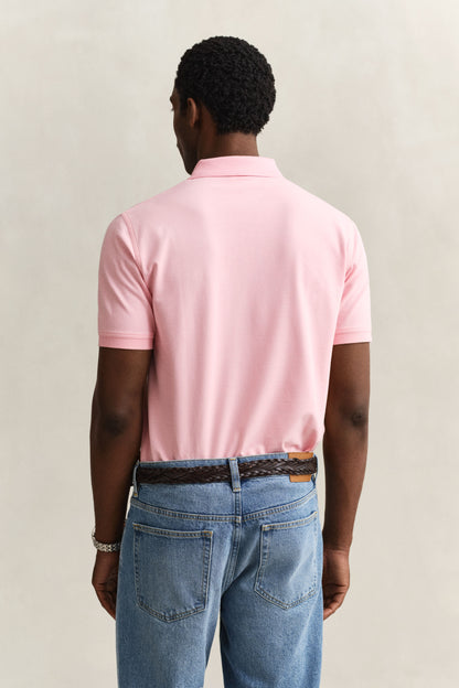 GANT Contrast Piqué Polo Shirt - Bubblegum Pink-PINK 1779090777_6528_018896_PINK_alternate