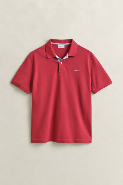GANT Contrast Piqué Polo Shirt - Muted Red 1779090908_573_018895_RED_alternate