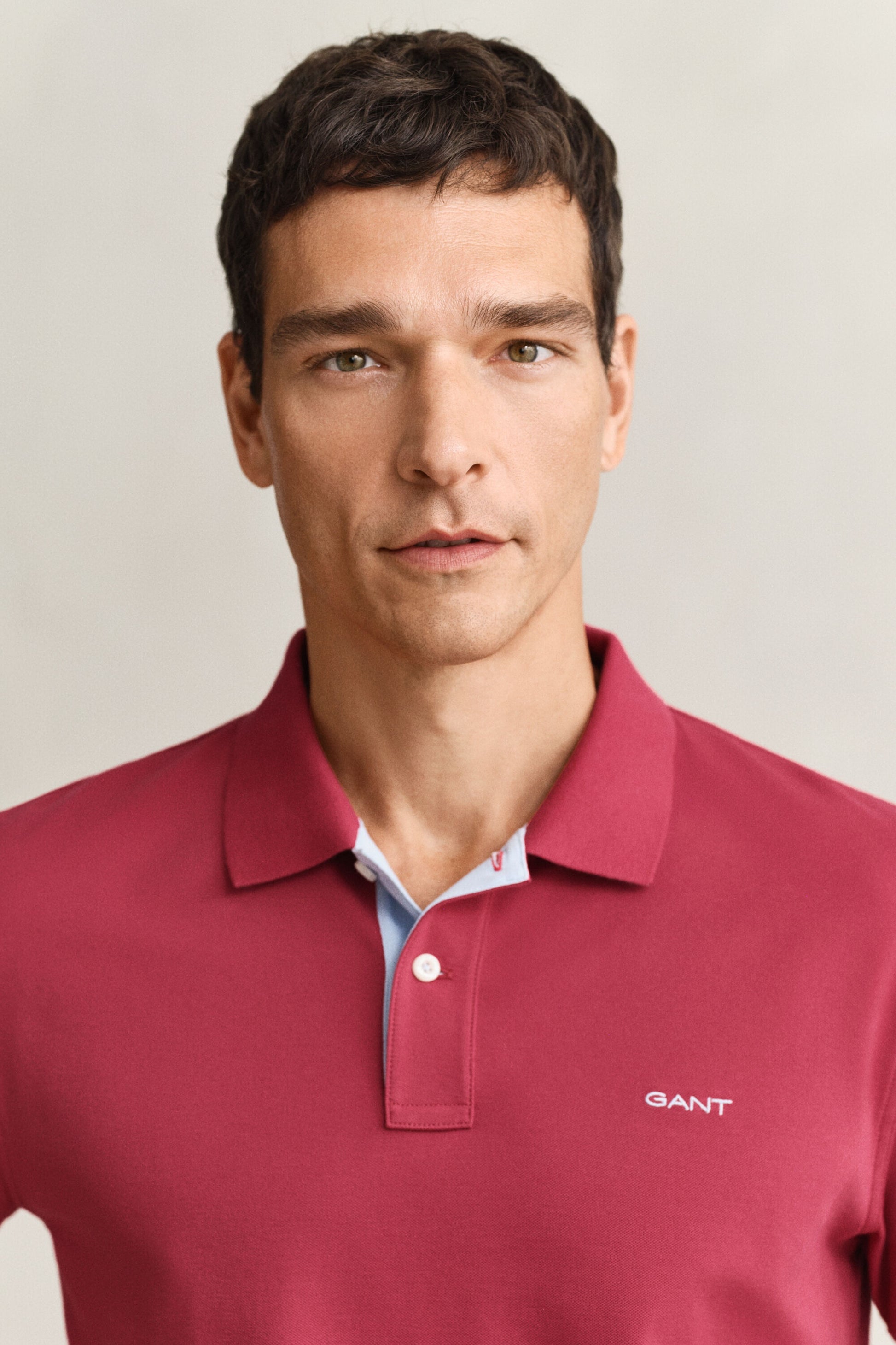 GANT Contrast Piqué Polo Shirt - Muted Red 1779090909_2628_018895_RED_alternate