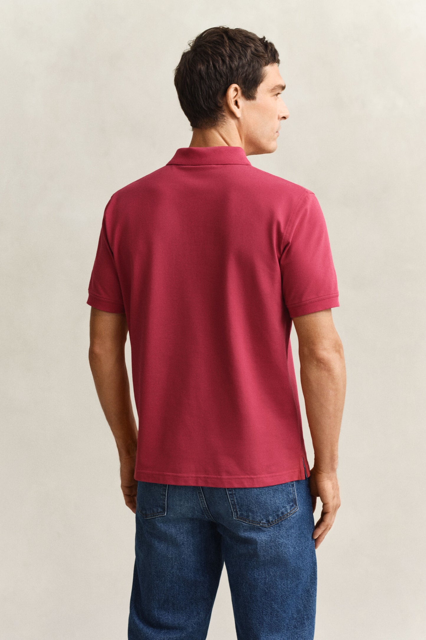 GANT Contrast Piqué Polo Shirt - Muted Red 1779090910_7941_018895_RED_alternate