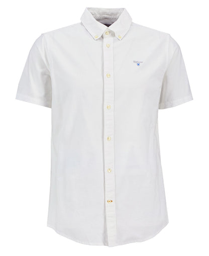 Barbour Oxtown Oxford Tailored Short-Sleeved Shirt - White 1779091725_3396_018522_WHITE_alternate