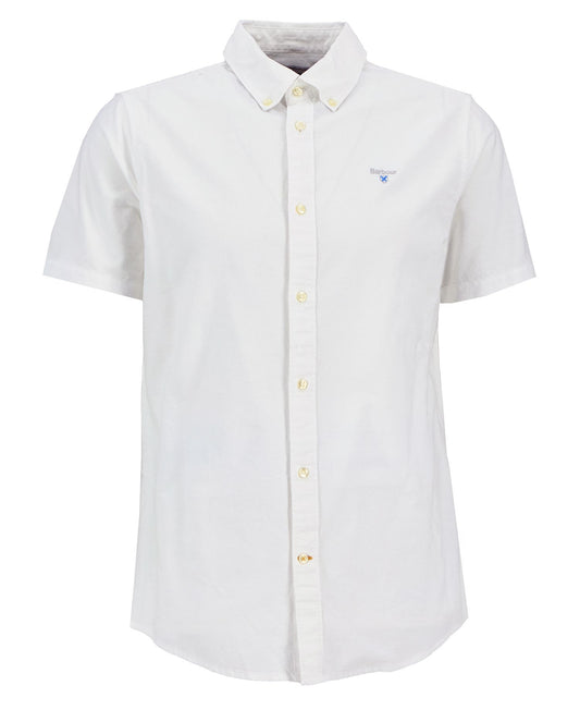 Barbour Oxtown Oxford Tailored Short-Sleeved Shirt - White 1779091725_3396_018522_WHITE_alternate