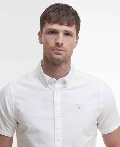 Barbour Oxtown Oxford Tailored Short-Sleeved Shirt - White 1779091726_4132_018522_WHITE_alternate