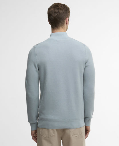Barbour Essential Honeycomb Quarter-Zip Jumper - Blue 1779091978_7733_018773_SLATE_alternate