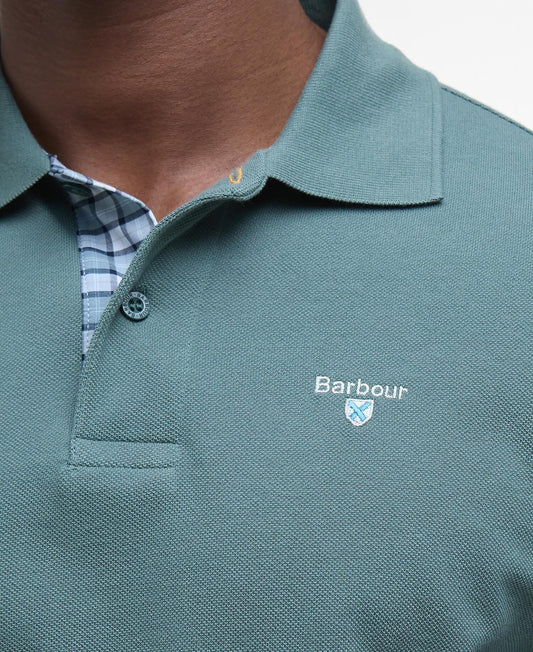Barbour Tartan Piqué Polo Shirt - Green-TEAL 1779092150_8437_018774_TEAL_alternate