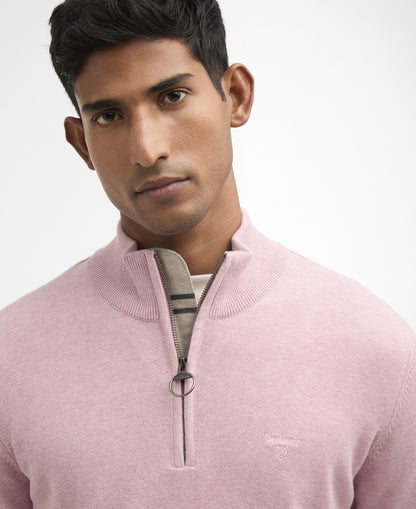 Barbour Cotton Quarter-Zip Jumper - Pink-PINK 1779092304_8499_018775_PINK_alternate