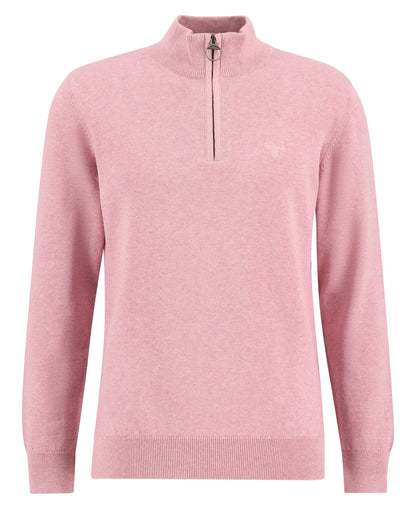 Barbour Cotton Quarter-Zip Jumper - Pink-PINK 1779092305_8002_018775_PINK_alternate