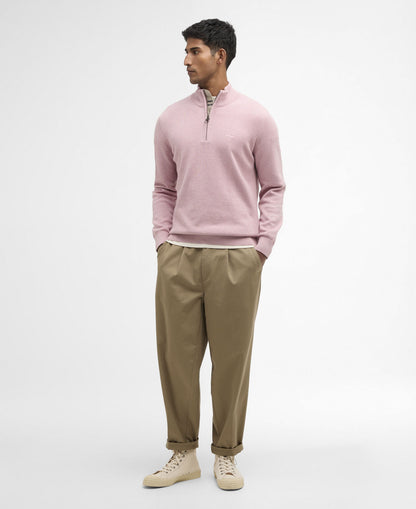 Barbour Cotton Quarter-Zip Jumper - Pink-PINK 1779092306_1244_018775_PINK_alternate