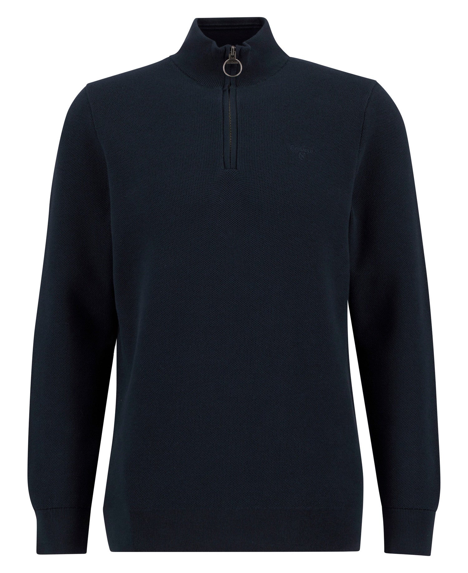 Barbour Essential Honeycomb Quarter-Zip Jumper - Navy-NAVY 1779092875_8777_018778_NAVY_alternate